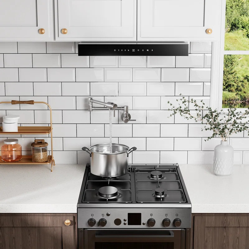 KCLT0059-BN Cedar CASAINC Contemporary Wall Mount Swing Arm Folding Pot Filler Kitchen Faucet | Wayfair North America