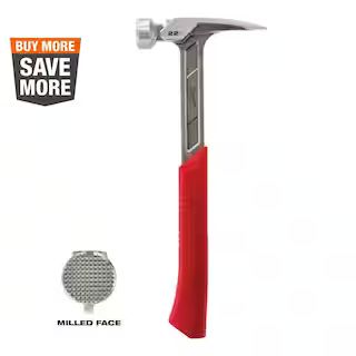 Milwaukee 22 oz. Milled Face Framing Hammer 48-22-9022 - The Home Depot | The Home Depot