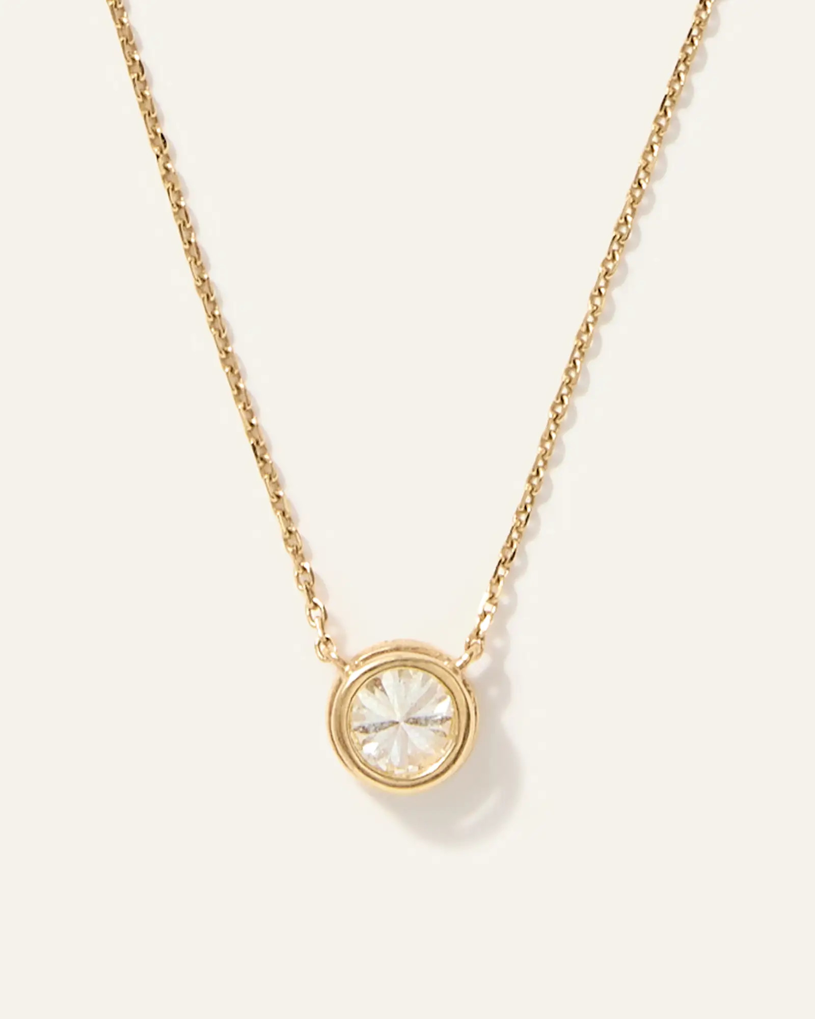 14K Gold Lab Grown Diamond Bezel Necklace | Quince