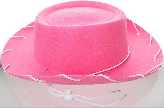 Amazon.com: GIFTEXPRESS Felt Pink Cowboy Hat, Western Cowgirl Hat Dressup Play Costume, Country S... | Amazon (US)