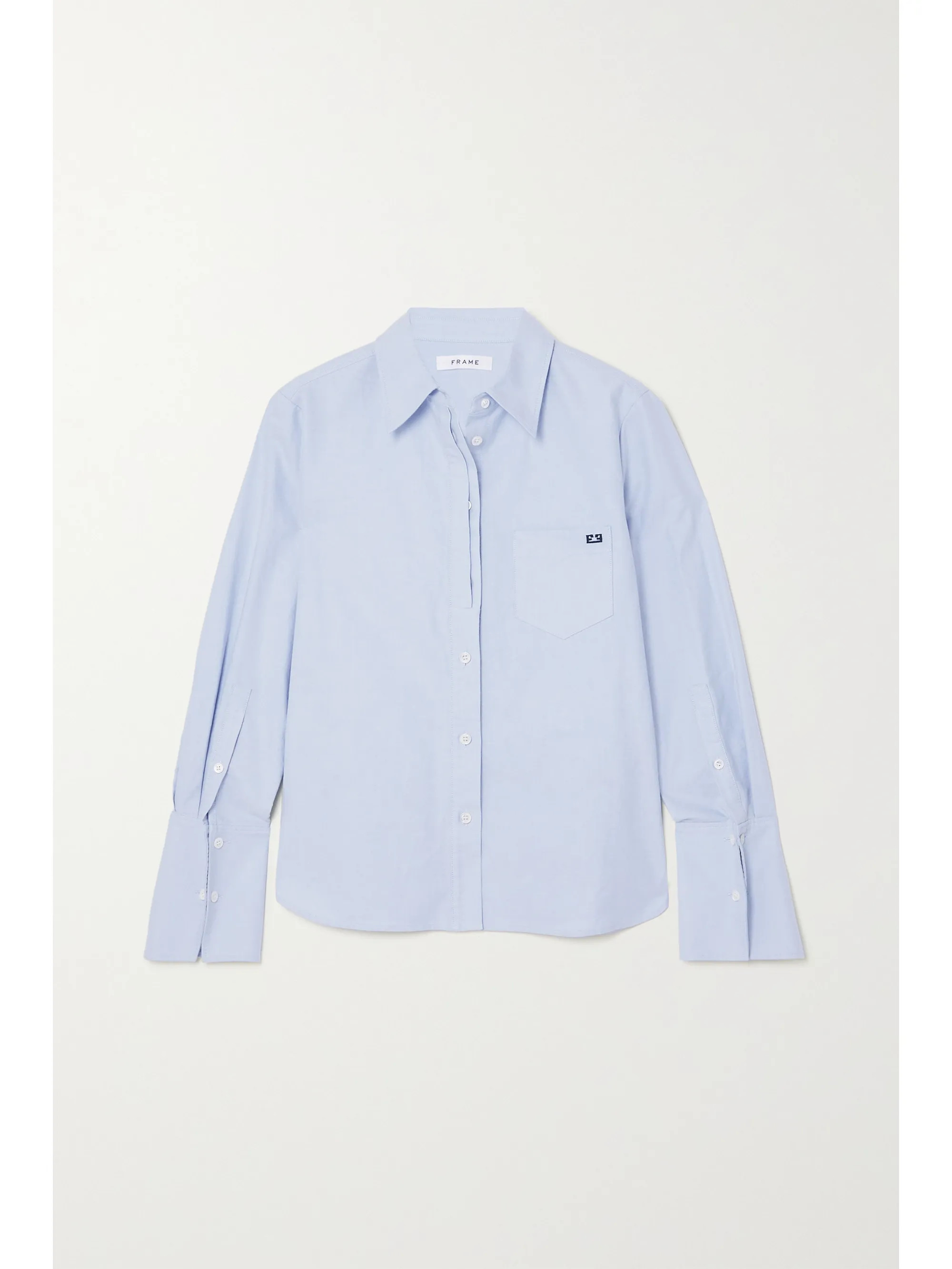 Blue Cotton Oxford shirt | FRAME | NET-A-PORTER | NET-A-PORTER (UK & EU)