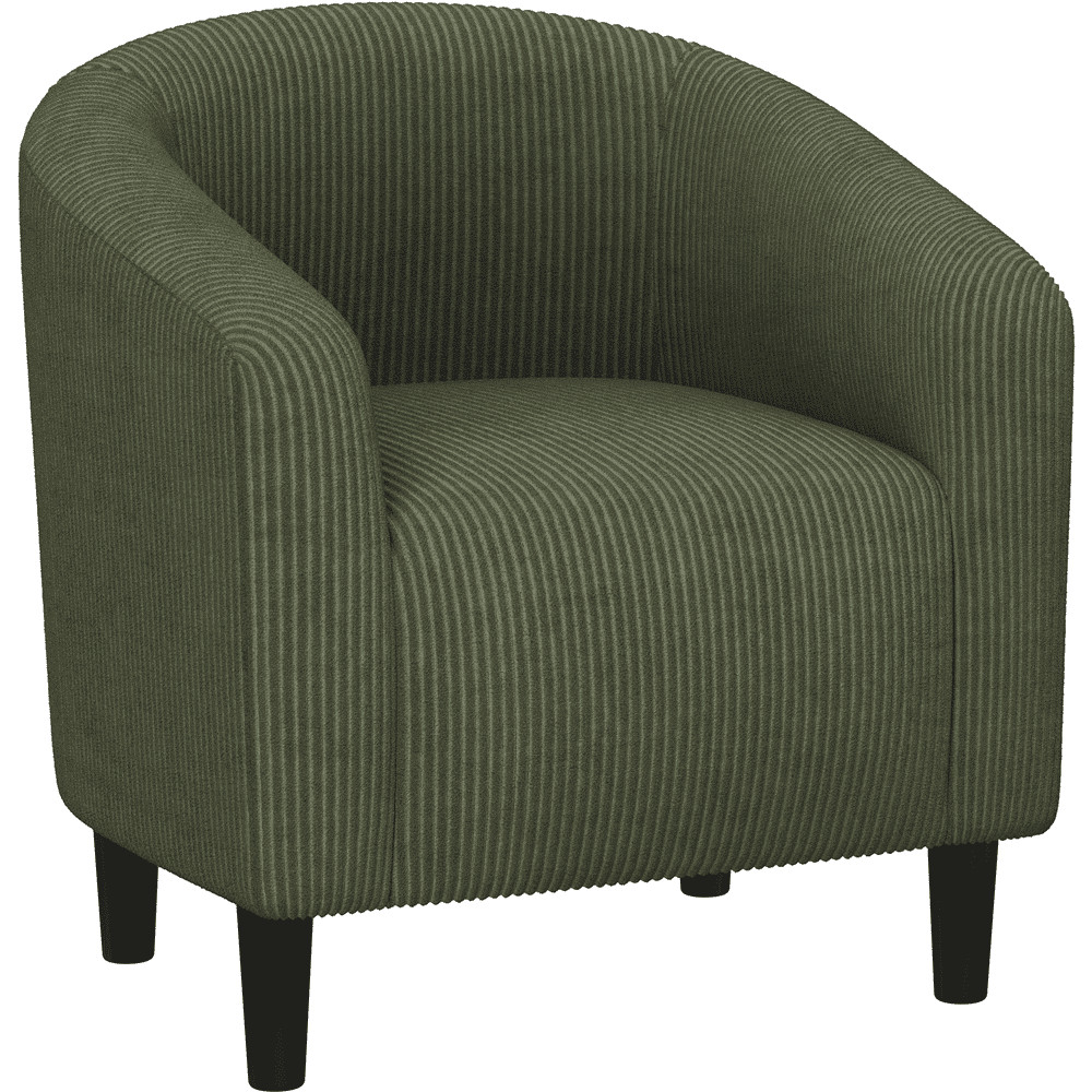 Yaheetech Upholstered Corduroy Accent Chair for Living Room, Dark Green | Walmart (US)