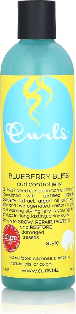 Curls Blueberry Bliss Control Jelly - Define & Defrizz - Wash and Go's, Twist Outs, Braid Outs, a... | Amazon (US)