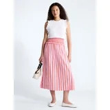 Free Assembly Women's and Women's Plus Striped Cotton Maxi Skirt with Smocked Waist, Sizes XS-4X | Walmart (US)