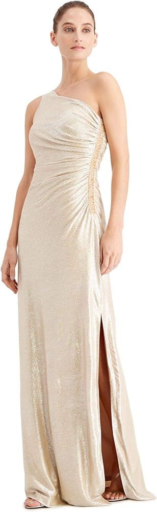 Calvin Klein One-Shoulder Gown with Side Ruching and Beaded Detail – Women’s Formal Dresses f... | Amazon (US)