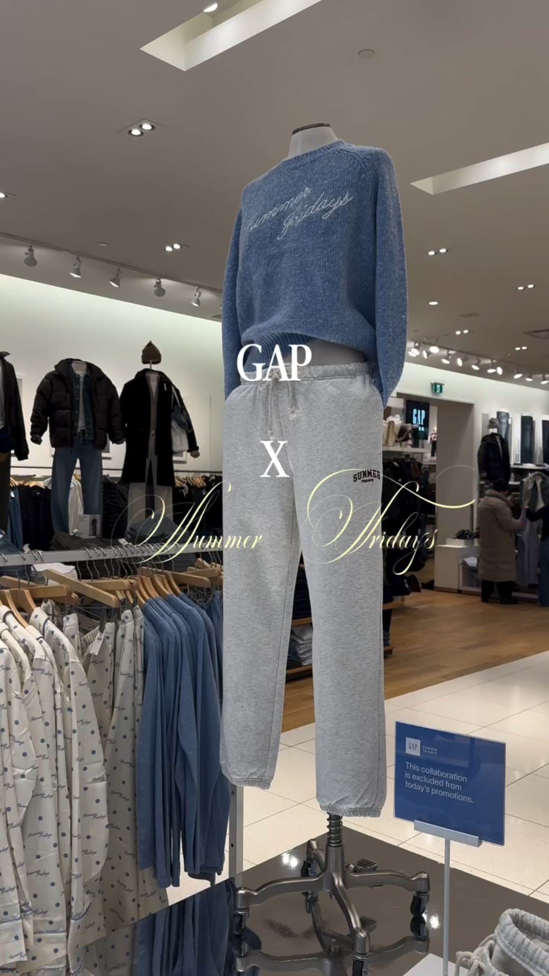 Couldn’t resist checking out the @gap x @summerfridays collab in store 🩵✨ stunning little pj sets and aesthetic cozies to get us through the winter!

Which piece is your fave? I can’t get the blue knit and the varsity sweater out of my head 🙊

#gapxsummerfridays #cleangirlaesthetic #cleanfashion #minimalstyle #effortlessstyle #fashionreels #reelsviral #instorefinds #neutralstyle #elevatedbasics #reelitfeelit