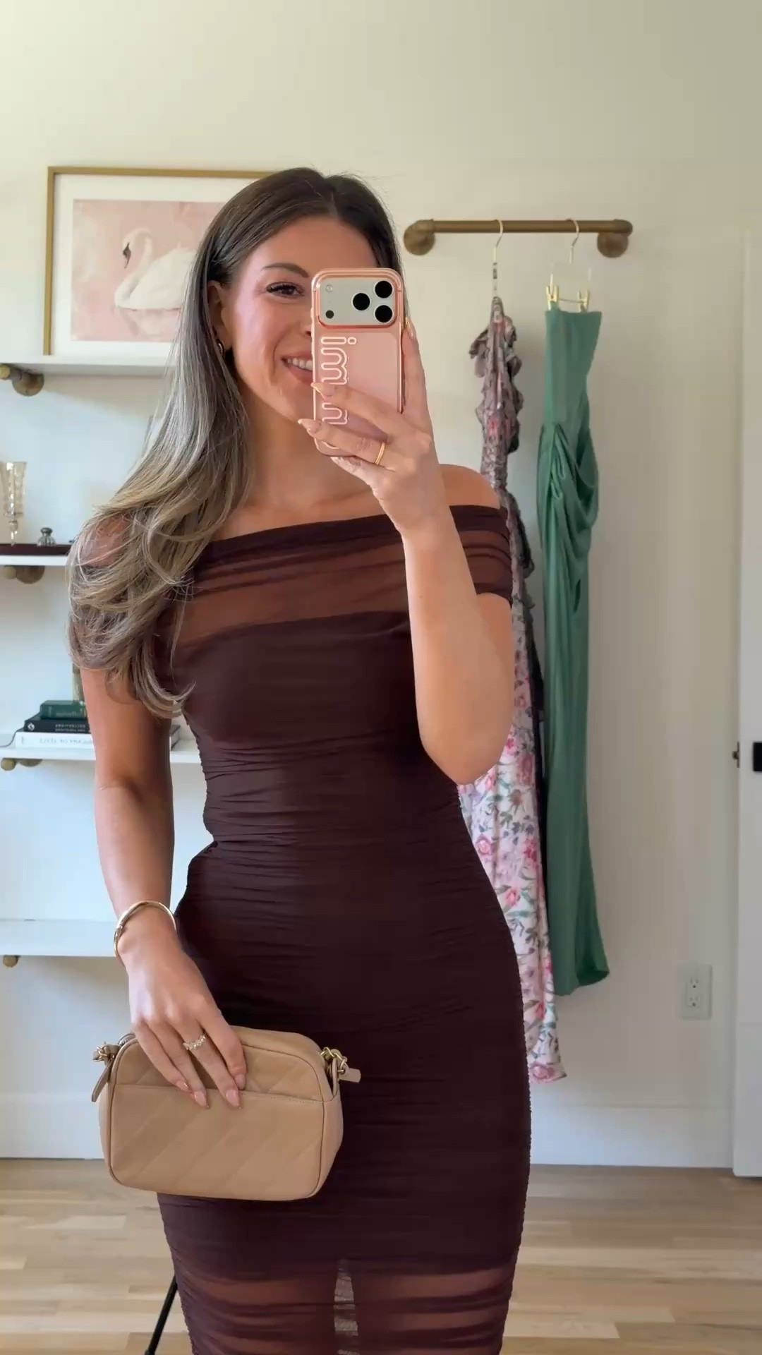 brown mesh midi with an off-the-shoulder neckline and ruched detailing lulus formal event & wedding guest dress under $80 💍 use code emerson20 for 20% off

Im 5’4” and wearing my usual small/2 

affordable fashion finds, fall wedding guest dresses, wedding guest dresses, cocktail dresses, semi-formal dresses, black tie wedding guest dresses, destination wedding guest dresses, garden party dresses, wedding guest outfit ideas

#LTKWedding #LTKU #LTKootd