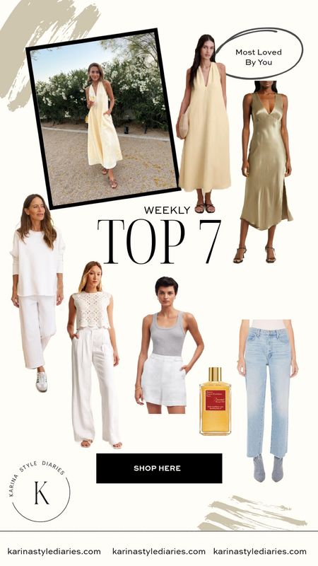 Weekly best sellers with the most gorgeous dresses I scored this season, travel sets and linen pants/shorts were all loving. Everything fits tts. 

#LTKSeasonal #LTKtravel #LTKstyletip