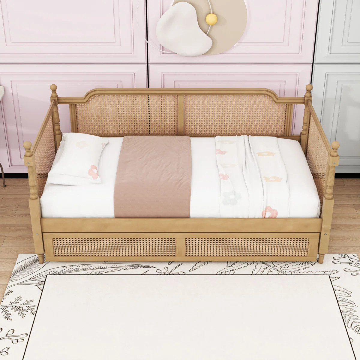 Wooden Daybed with Headboard and Drawer | Wayfair North America