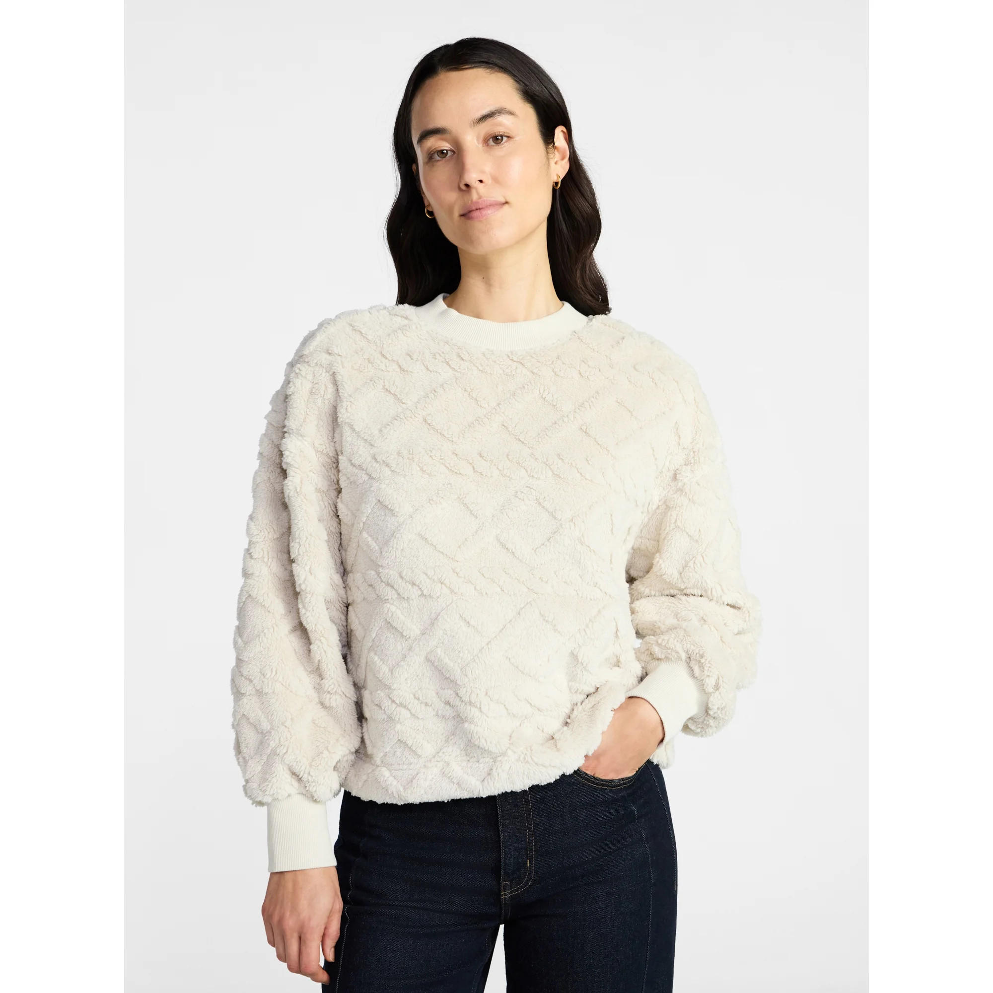 Time & Tru Women's Jacquard Pullover Sweater, Sizes XS-XXXL | Walmart (US)