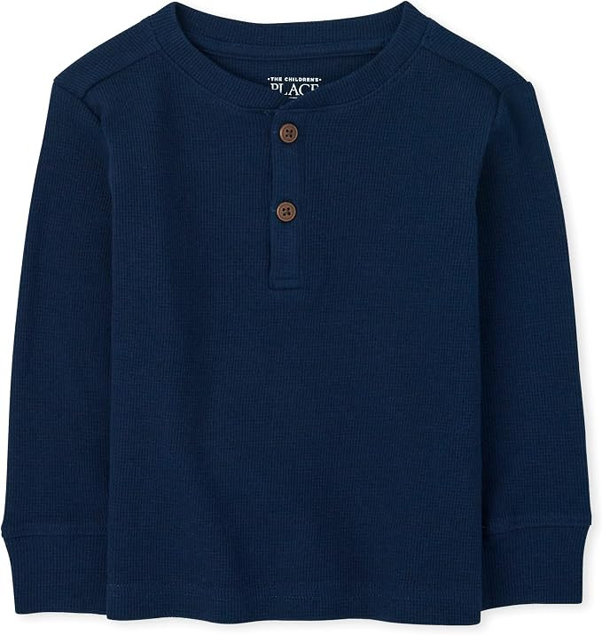 The Children's Place Boys and Toddler Long Sleeve Thermal Henley Shirt | Amazon (US)