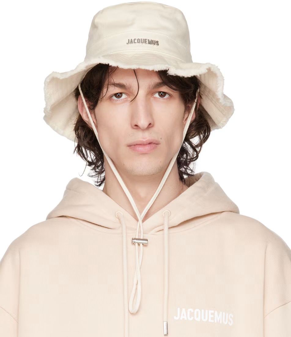 Jacquemus - Off-White Le Raphia 'Le Bob Artichaut' Hat | SSENSE
