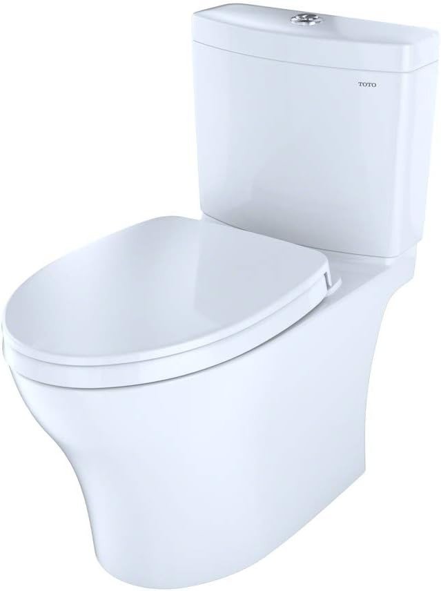 TOTO CST446CEMG#01 Aquia IV Elongated Dual Flush 1.28 and 0.8 GPF Skirted CEFIONTECT Two-Piece-To... | Amazon (US)