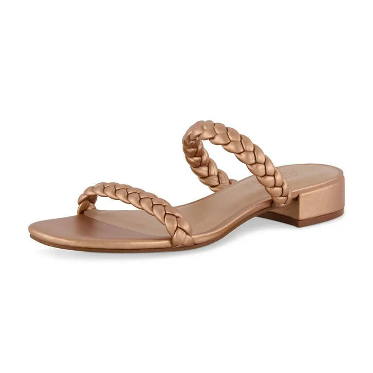CUSHIONAIRE Women's Neptune Braided Low Block Heel Sandal +Memory Foam | Walmart (US)