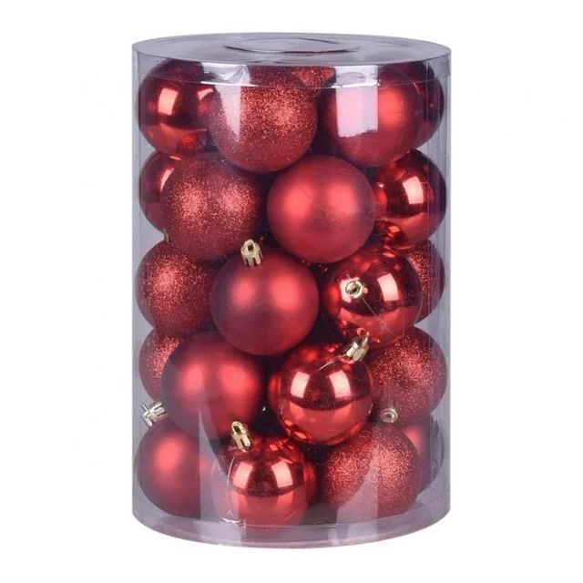 24 Pieces of Christmas Ball Ornaments Shatterproof Seasonal Decorative Hanging Baubles Set Reusab... | Walmart (US)