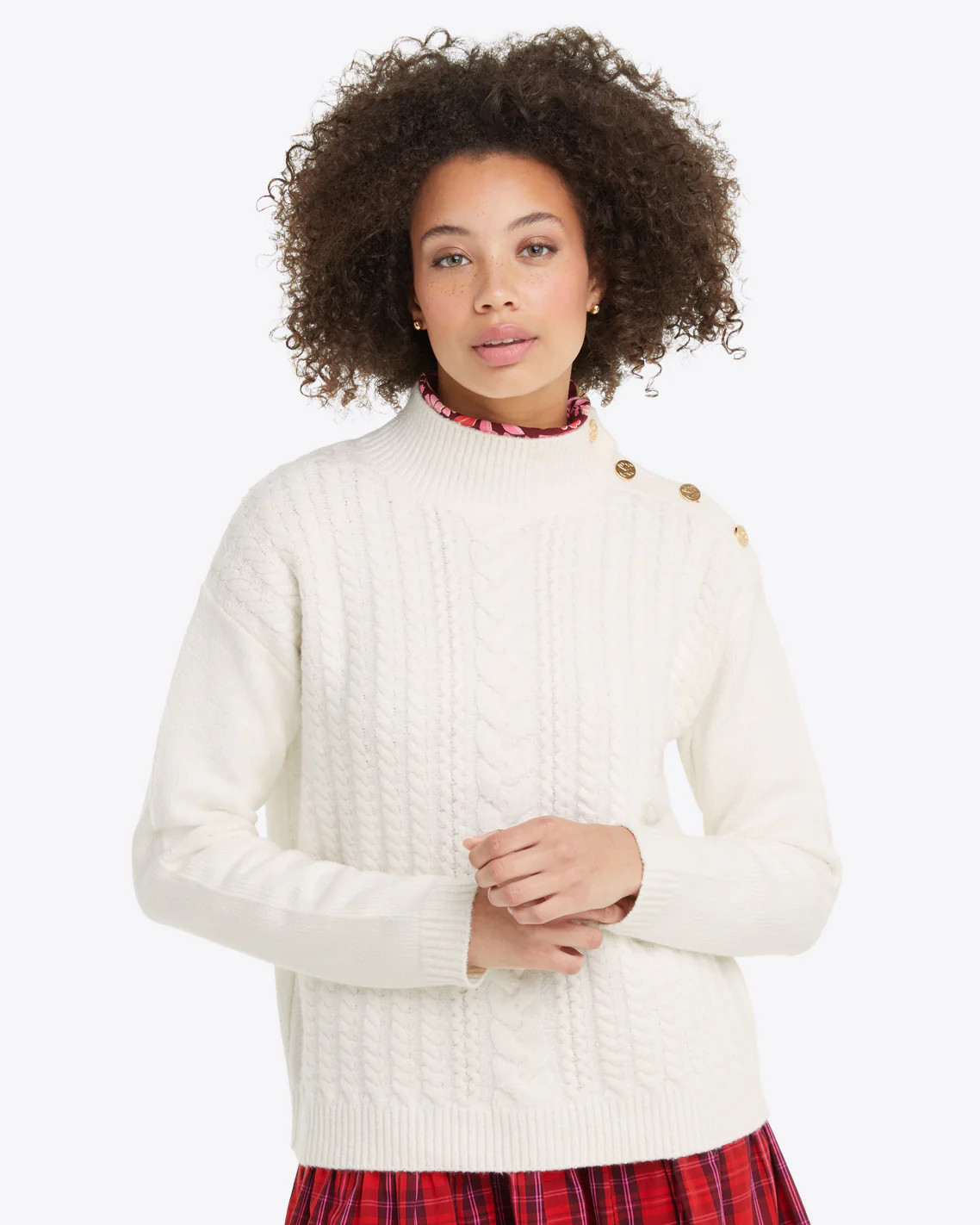 Cableknit Turtleneck Sweater | Draper James (US)