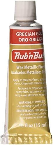 AMACO Rub 'n Buff Wax Metallic Finish, Grecian Gold, 0.5-Fluid Ounce | Amazon (US)