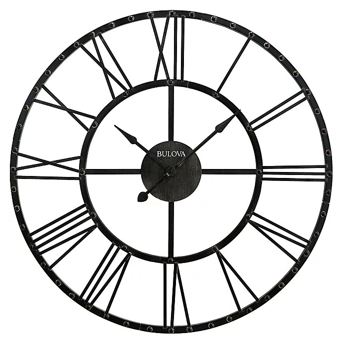 Bulova Carmen Wall Clock in Rustic Iron | Bed Bath & Beyond | Bed Bath & Beyond