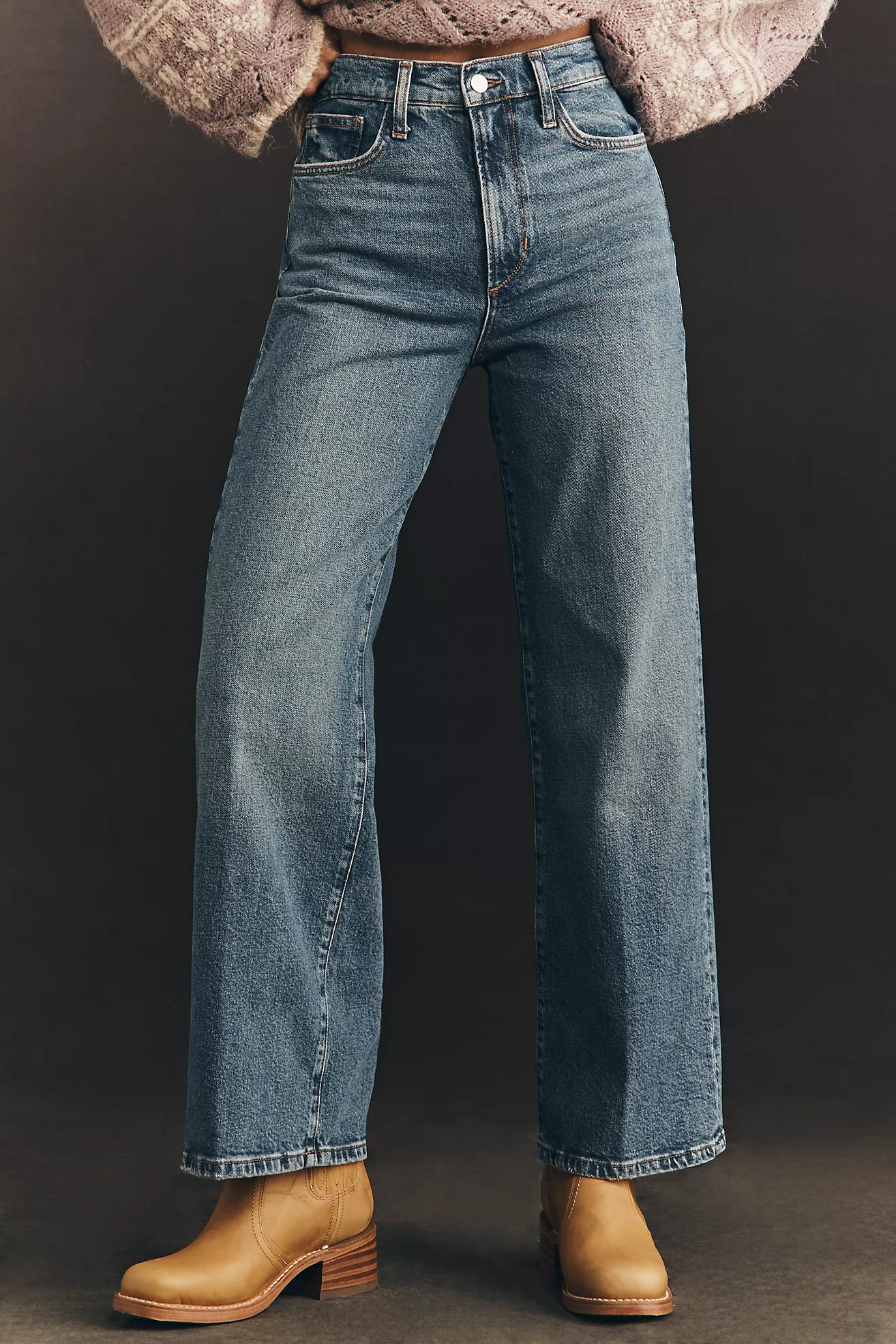 Joe's Jeans The Mia Petite High-Rise Wide-Leg Jeans | Anthropologie (US)