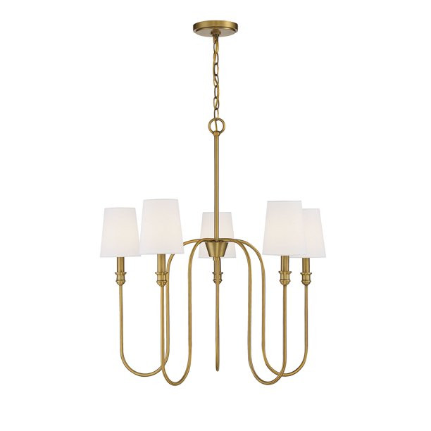 Trade Winds Lighting 5 Light Chandelier In Natural Brass - TW30082-NB | Walmart (US)