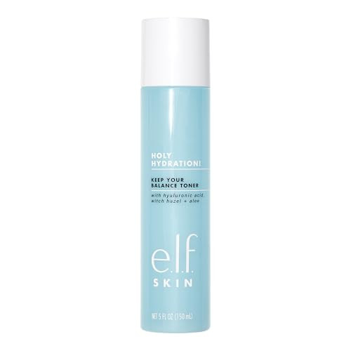 e.l.f. Keep Your Balance Toner, Gentle, Refreshing, Anti-Inflammatory, Removes Makeup & Impurities, Hydrates, Cleanses, Soothes, Infused with Hyaluronic Acid, Witch Hazel and Aloe, 5.072 Fl Oz | Amazon (US)