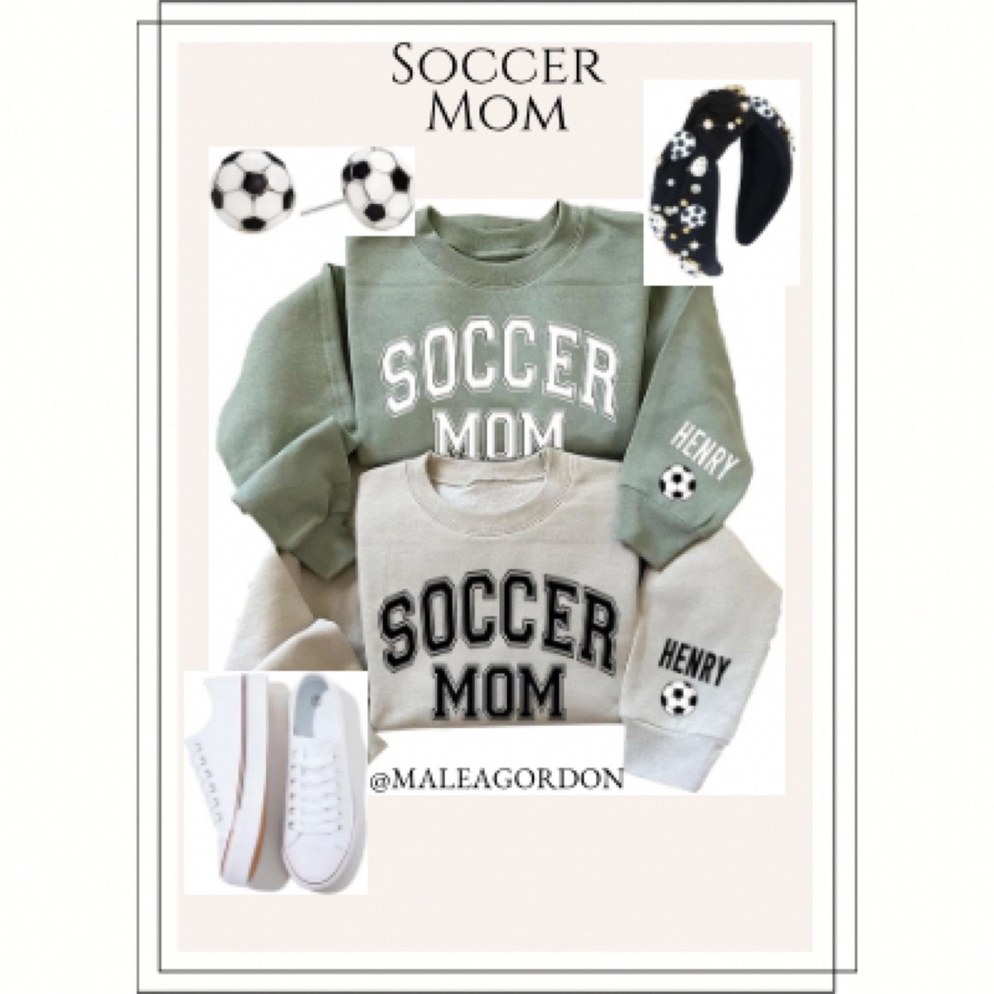 Spring soccer season is here! Customizable sweatshirt for player name, so cute! 

Personalized Soccer Mom Sweatshirt, Shirt with Kid Name on Sleeve, Soccer mom Shirt for Women, Mom Embroidered Shirt

Soccer Headband for Women Wide Knotted Jeweled earrings

Womens White Canvas Sneakers Low Top Lace Up Canvas Shoes Fashion Comfortable