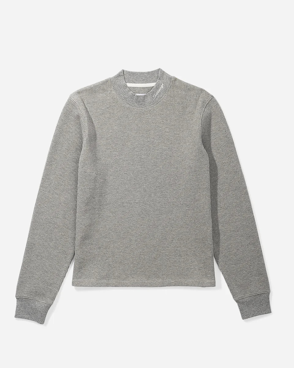 Mercer Thermal Mockneck Long Sleeve Tee Ice Grey | Saturdays Surf LLC
