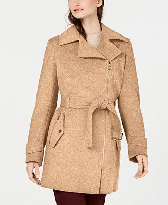 Petite Asymmetrical Belted Coat, Created for Macy's | Macys (US)