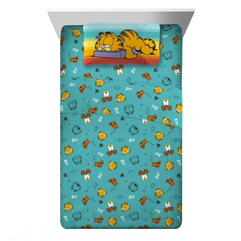 Garfield Kids Twin Sheet Set, Orange, Nickelodeon - Walmart.com | Walmart (US)