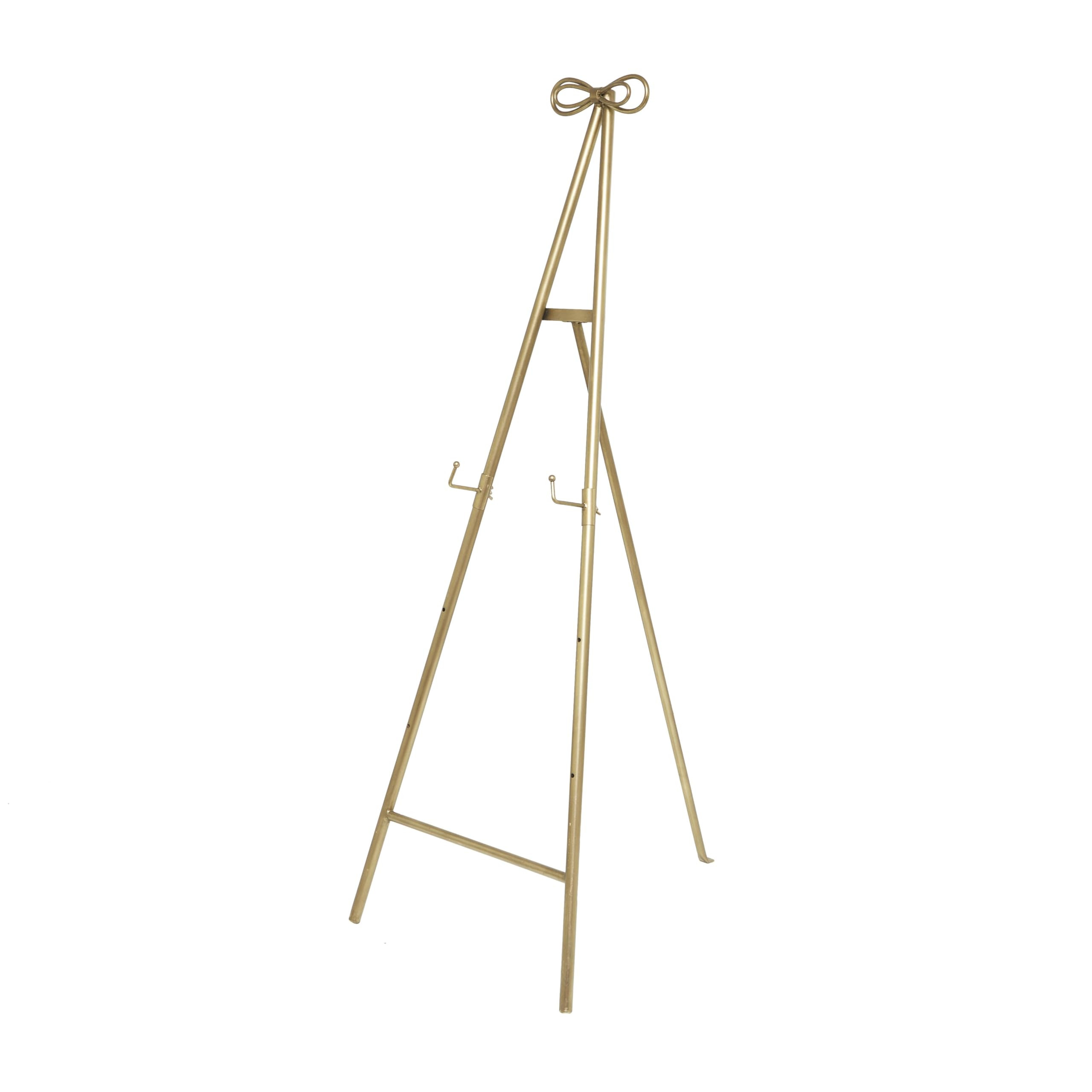 Deco 79 Metal Tall Adjustable Display Stand Easel with Bow Top, 20" x 27" x 53", Gold | Amazon (US)