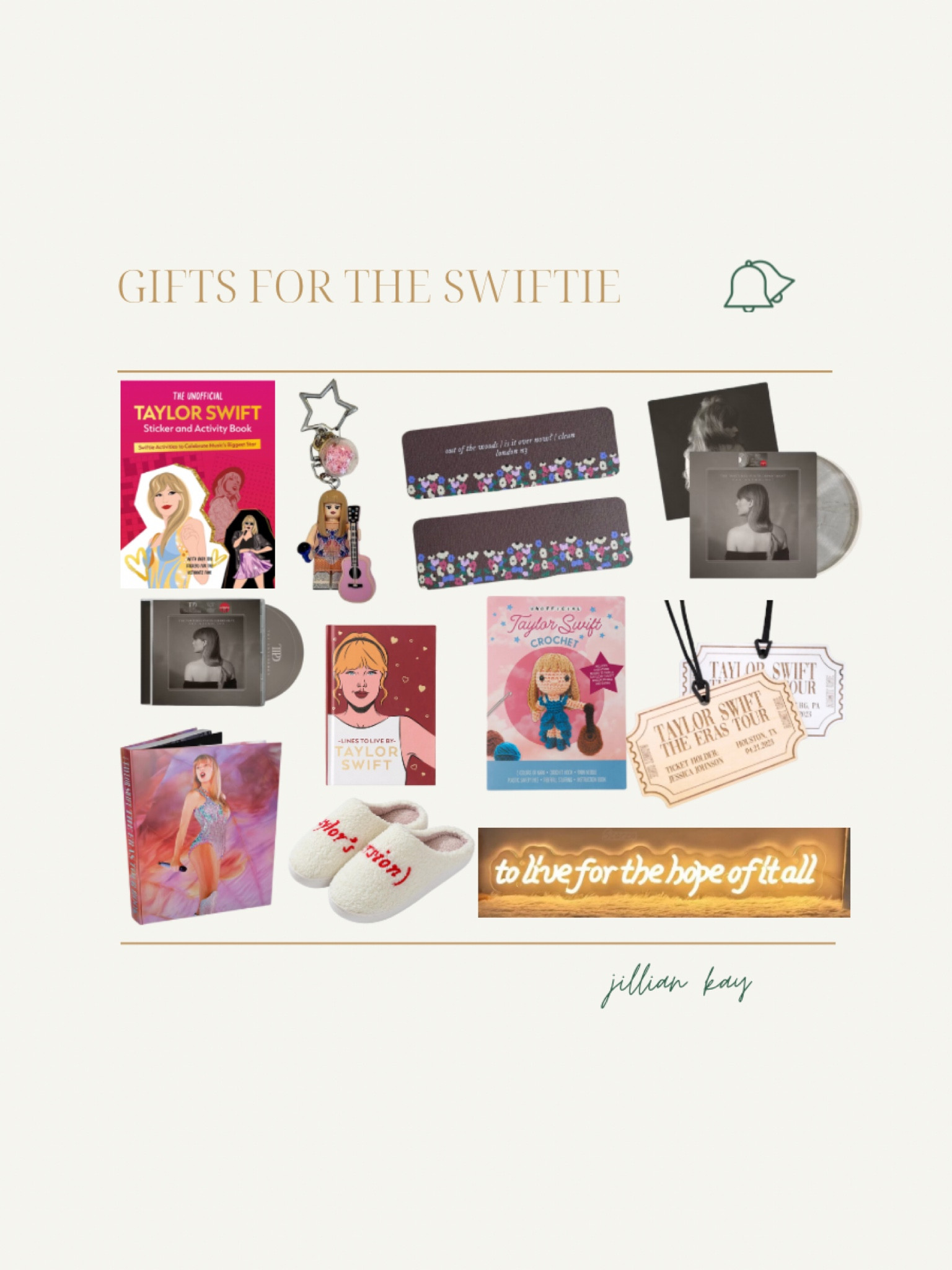 Gifts for the Swiftie ♥️🎄✨

Ig: @jkyinthesky & @jillianybarra

#giftguide #giftguides #christmasshopping #christmasgifts #taylorswift #swiftie #wishlist 


#LTKSeasonal #LTKHoliday #LTKGiftGuide