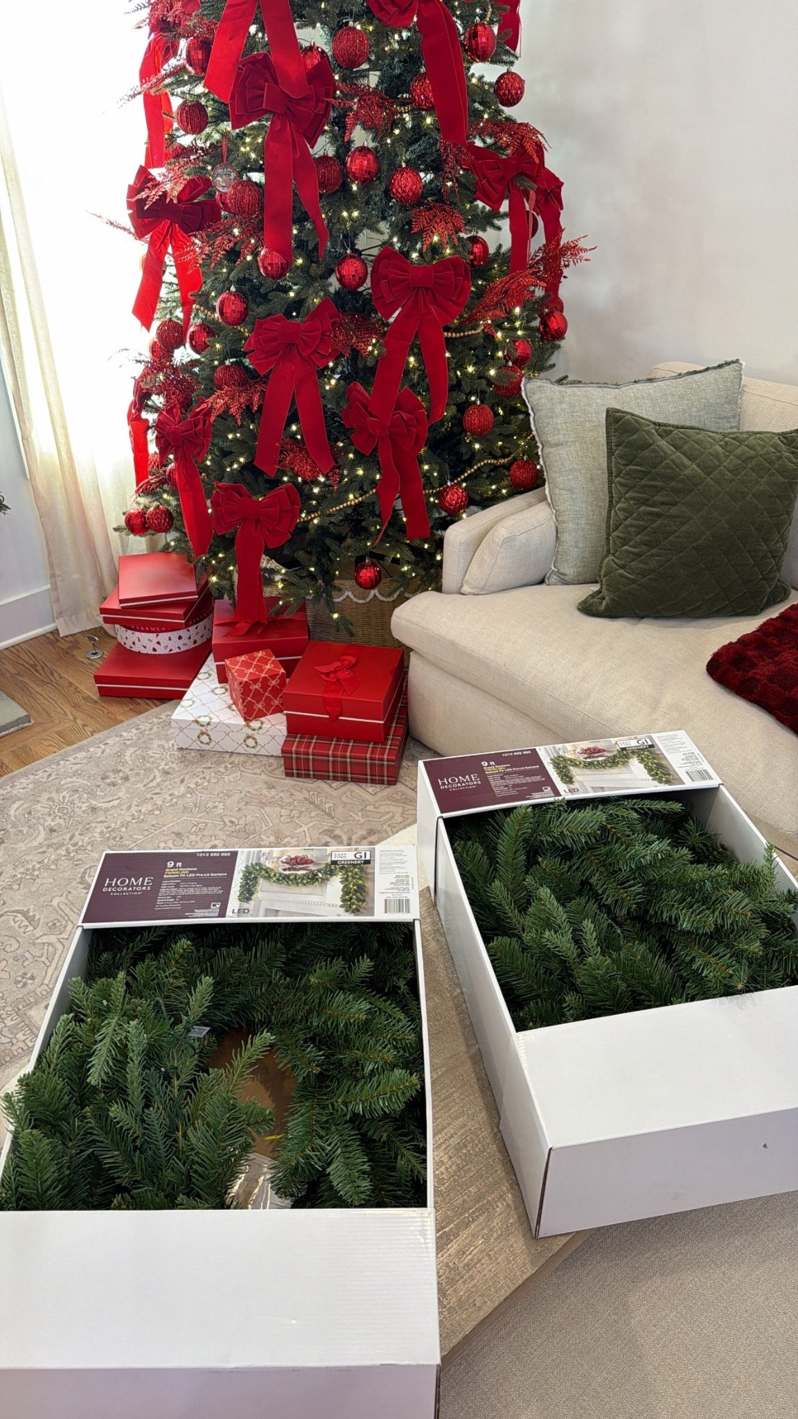 Our new pre lit garland!! It was the perfect addition to our holiday decor and they look so real. Another amazing Home Depot find 🎄💫

#LTKSeasonal #LTKHoliday #LTKHome