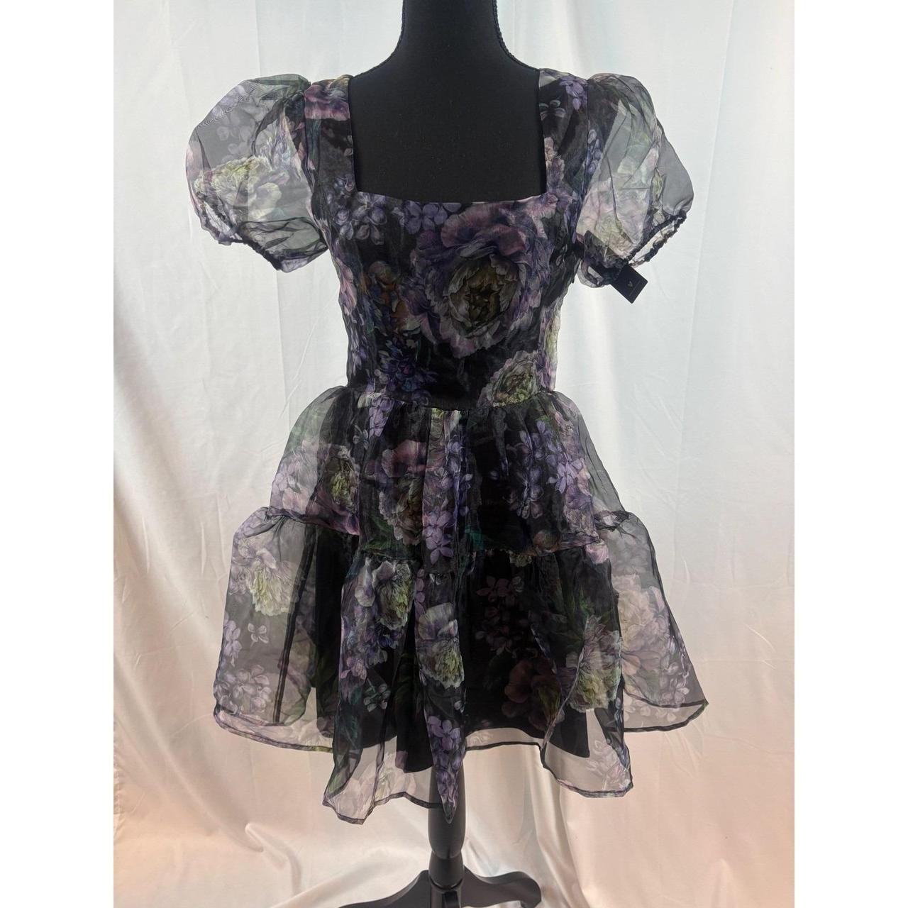 Lulus Women's Dress - Black/Purple - M | Depop US