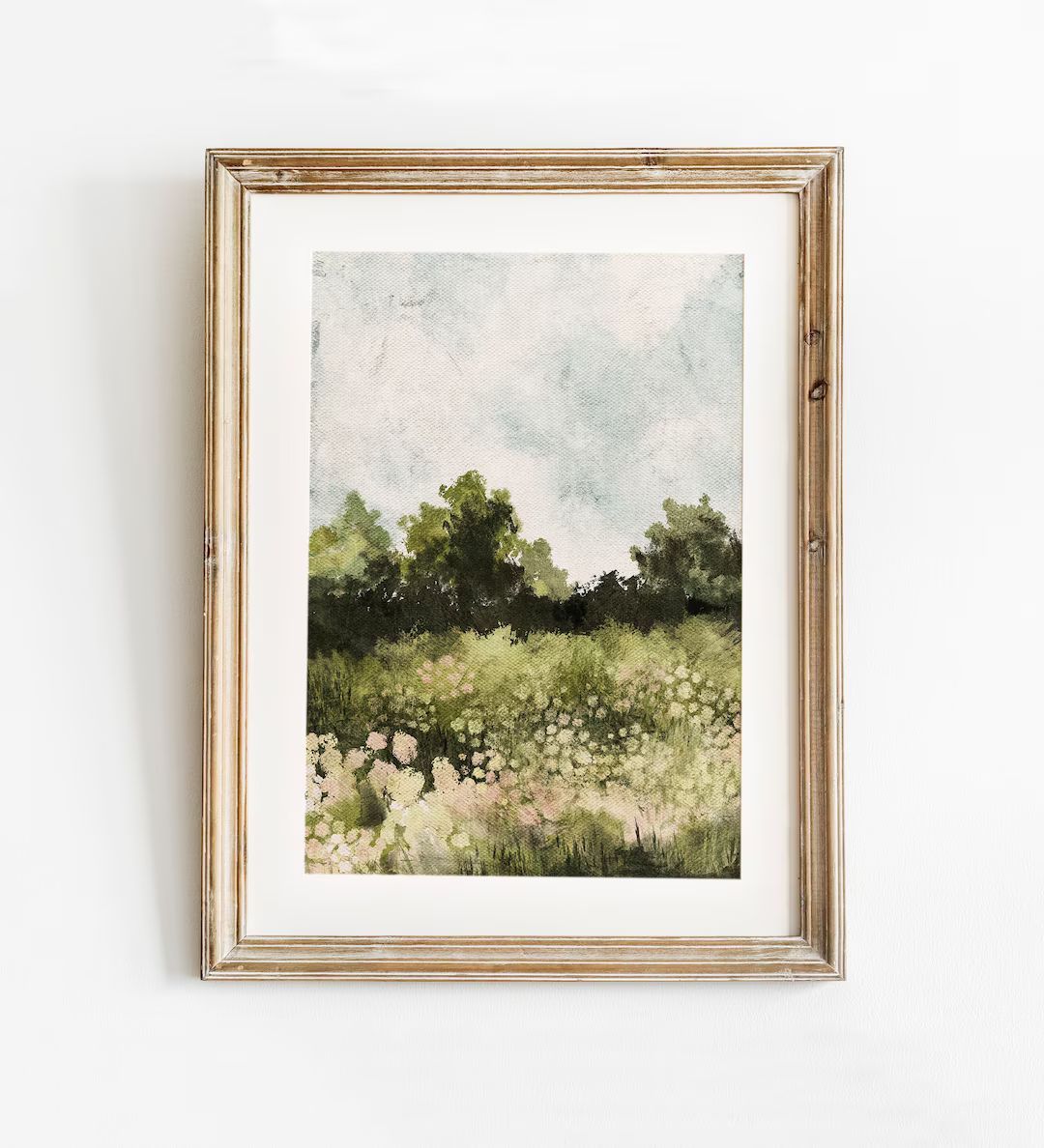 Wildflower Landscape Printable Art, Spring Print, Flower Field Landscape Oil Painting, Vintage St... | Etsy (US)