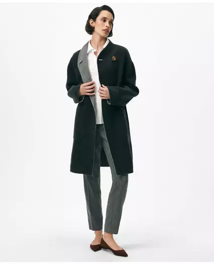 Reversible Single-Button Coat in Wool Blend | Brooks Brothers