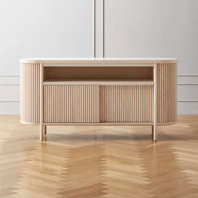 White deals wood credenza