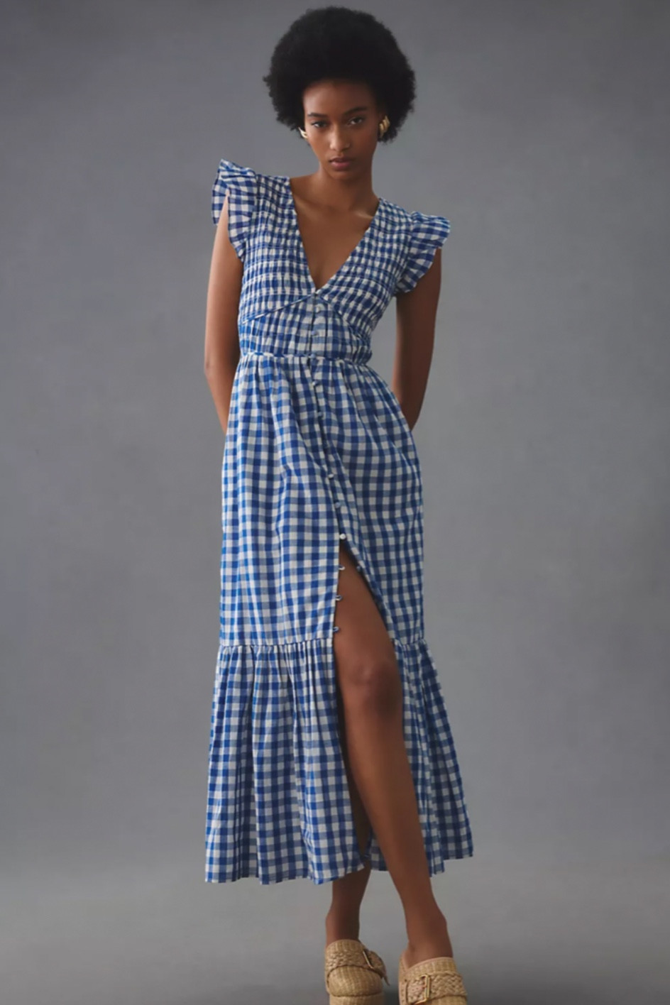 Blue and white checked summer dress, Fourth of July outfit

#LTKSeasonal #LTKstyletip #LTKxAnthro