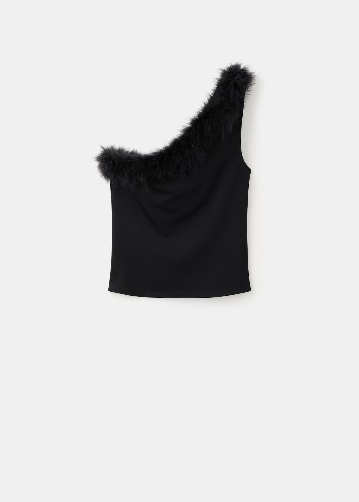 Fine-knit feather top | MANGO (UK)