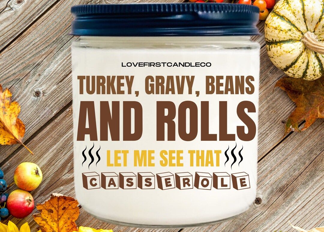 TURKEY GRAVY BEANS, Funny Thanksgiving Candles, Thanksgiving Decor, Thanksgiving Candles, Thanksg... | Etsy (US)