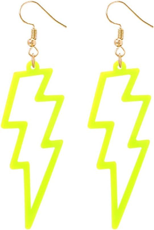 MIAIULIA Women Fashion Retro 1980s Style Neon Costume Earring | Amazon (US)