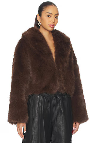 Madame Faux Fur Jacket in Chocolate | Revolve Clothing (Global)