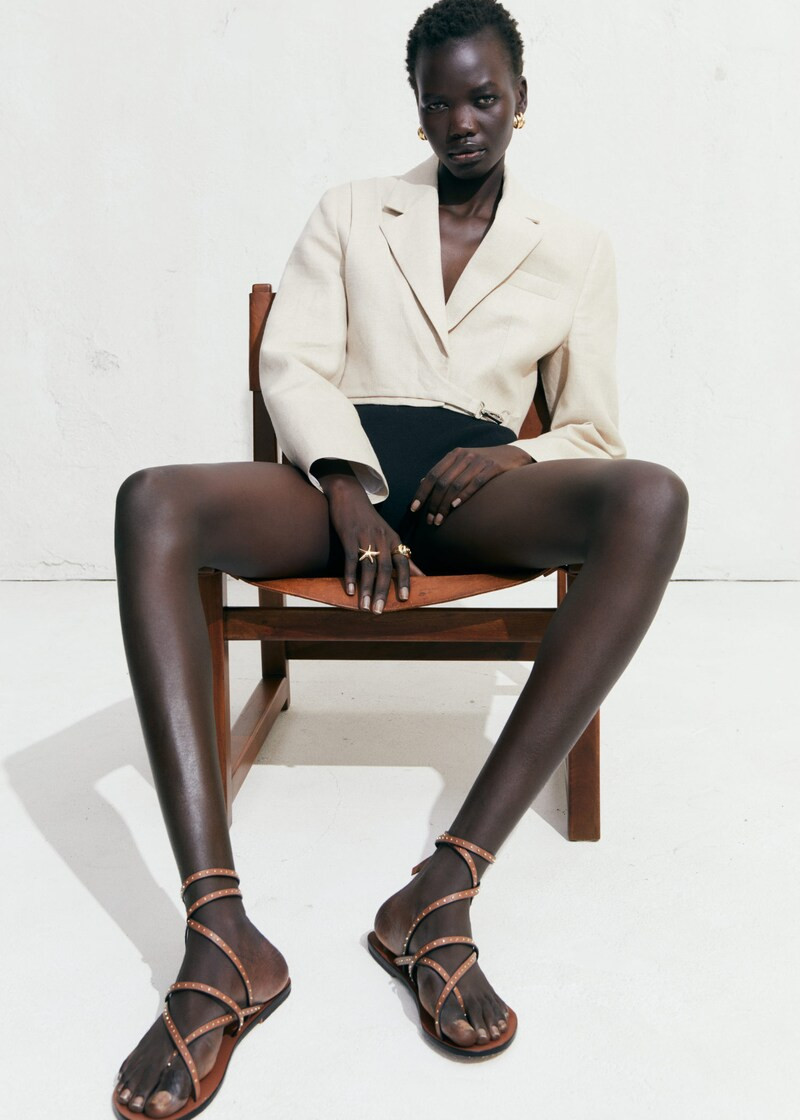 Leder-riemensandale -  Damen | Mango Deutschland | MANGO (DE)