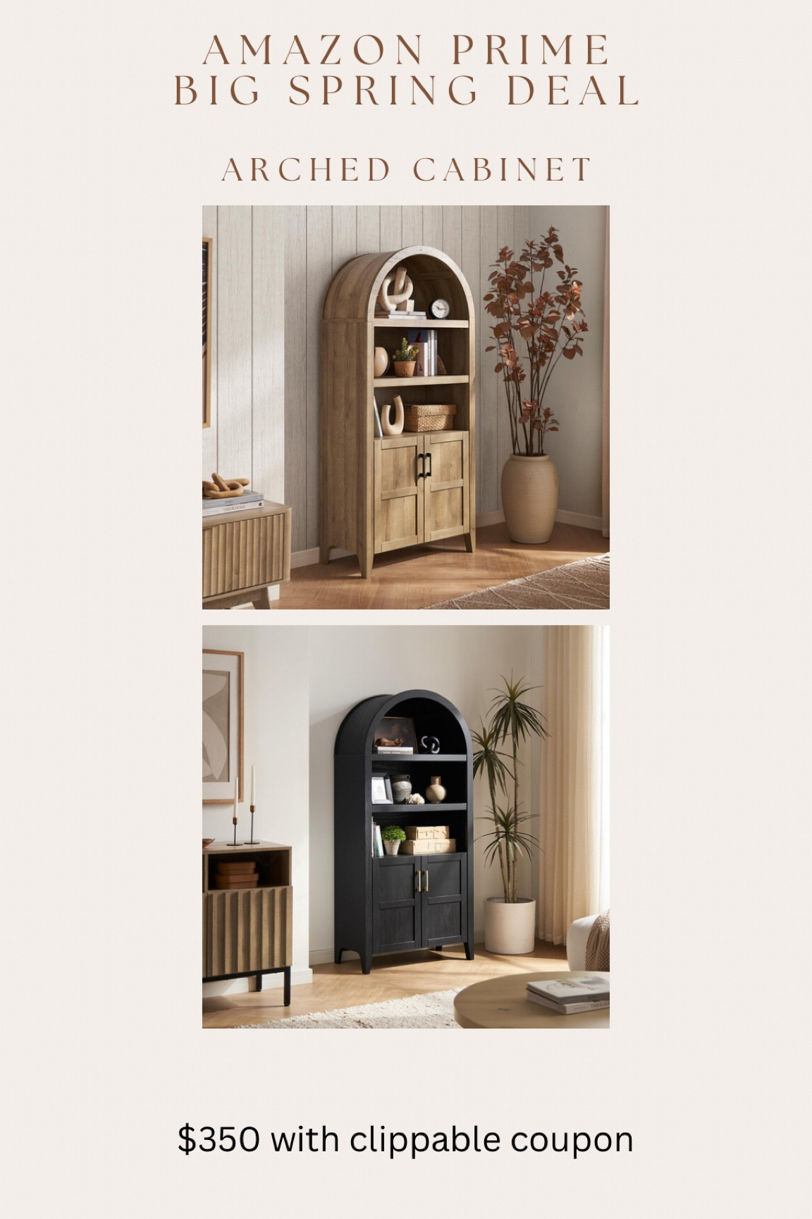 The same brand that makes the viral fluted nightstands just came out with this arched cabinet!!!! Best price I’ve seen yet for this style!!!

Currently 5% clippable coupon for prime members 

#LTKsalealert #LTKhome