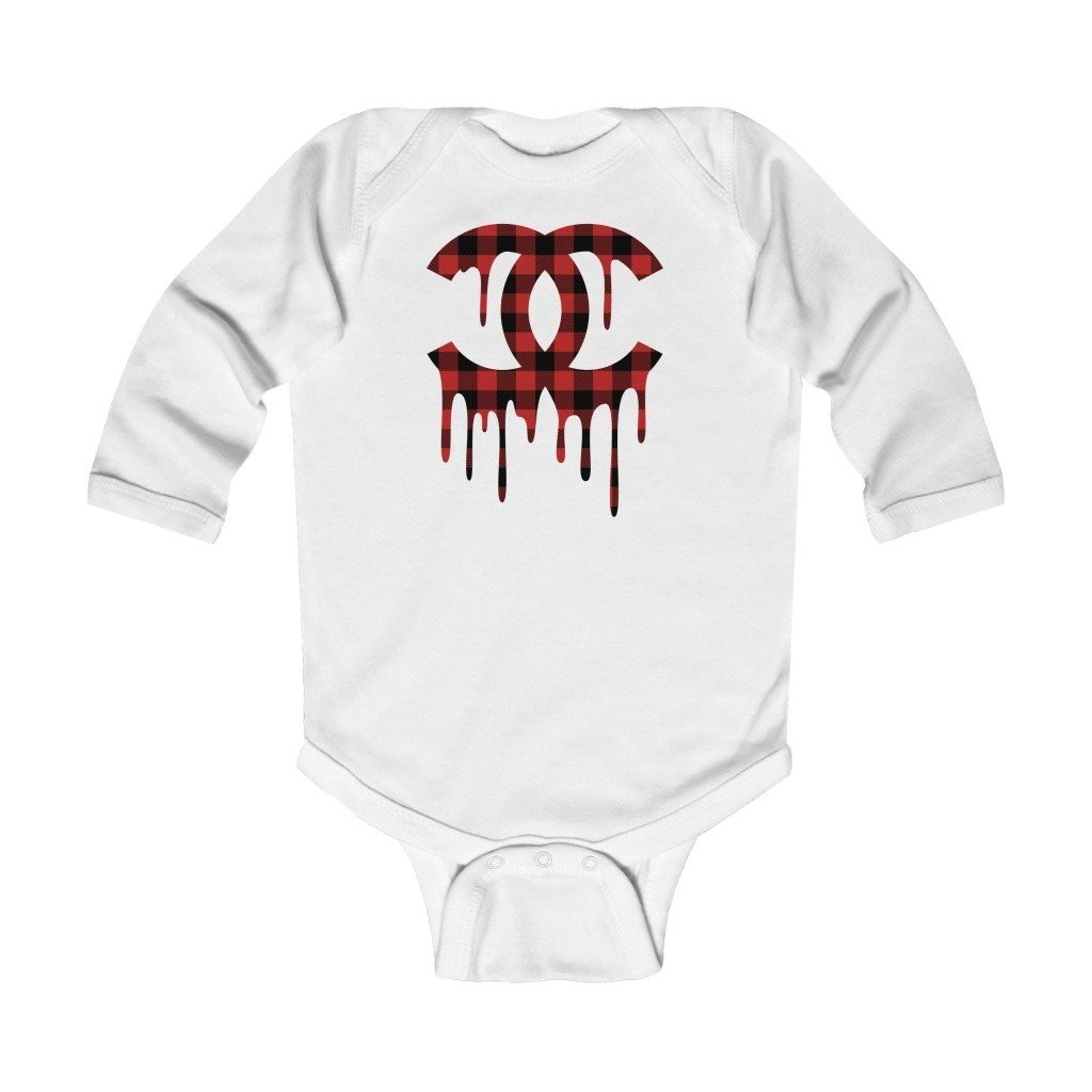 Buffalo Check Double C Infant Long Sleeve Bodysuit | Always Stylish Mama