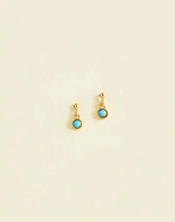 Demi-Fine Turquoise Drop Earrings | Madewell