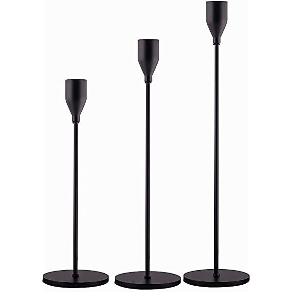 Taper Candle Holders Black Table Decorative Candlestick Holder for Wedding Dinning Party Candle Hold | Amazon (US)