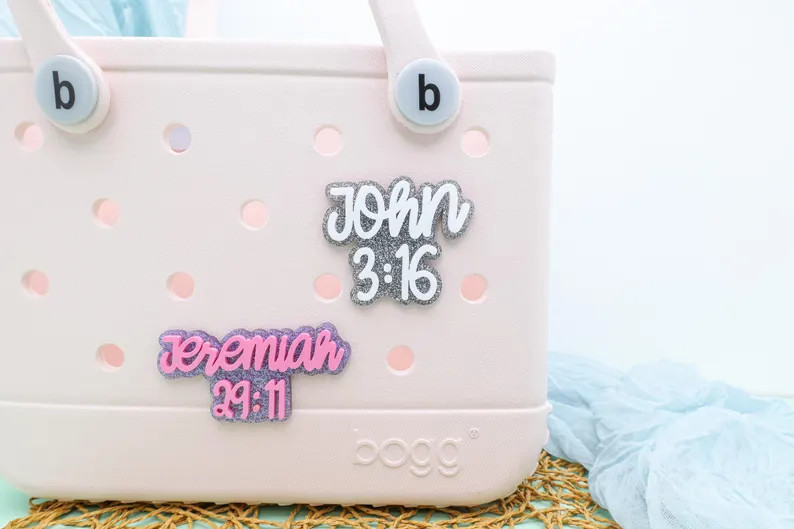Custom Bible Verse Bogg Bag Tag, Bible Verse Bogg Bag Charm, Bogg Bag Accessories, Bogg Bag Tags,... | Etsy (US)