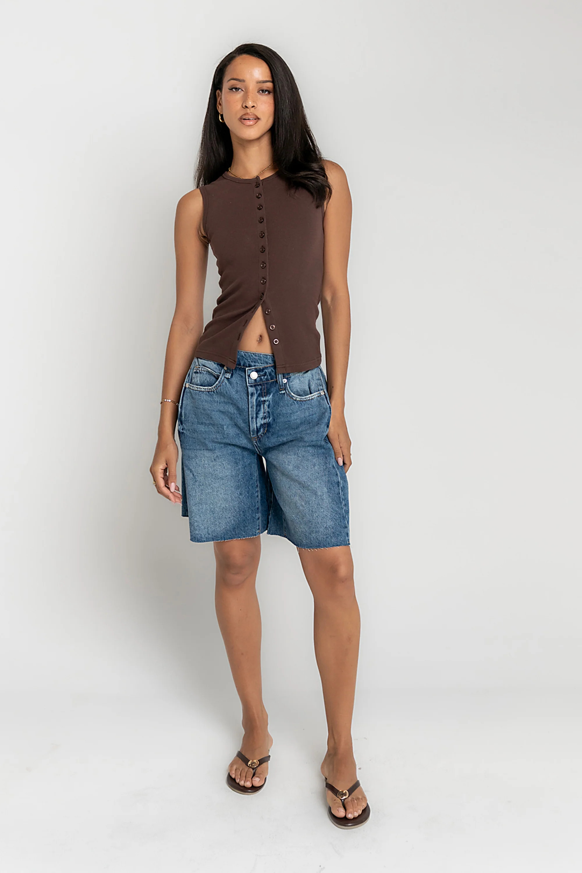 Gabriella Cross Over Denim Shorts | Böhme US