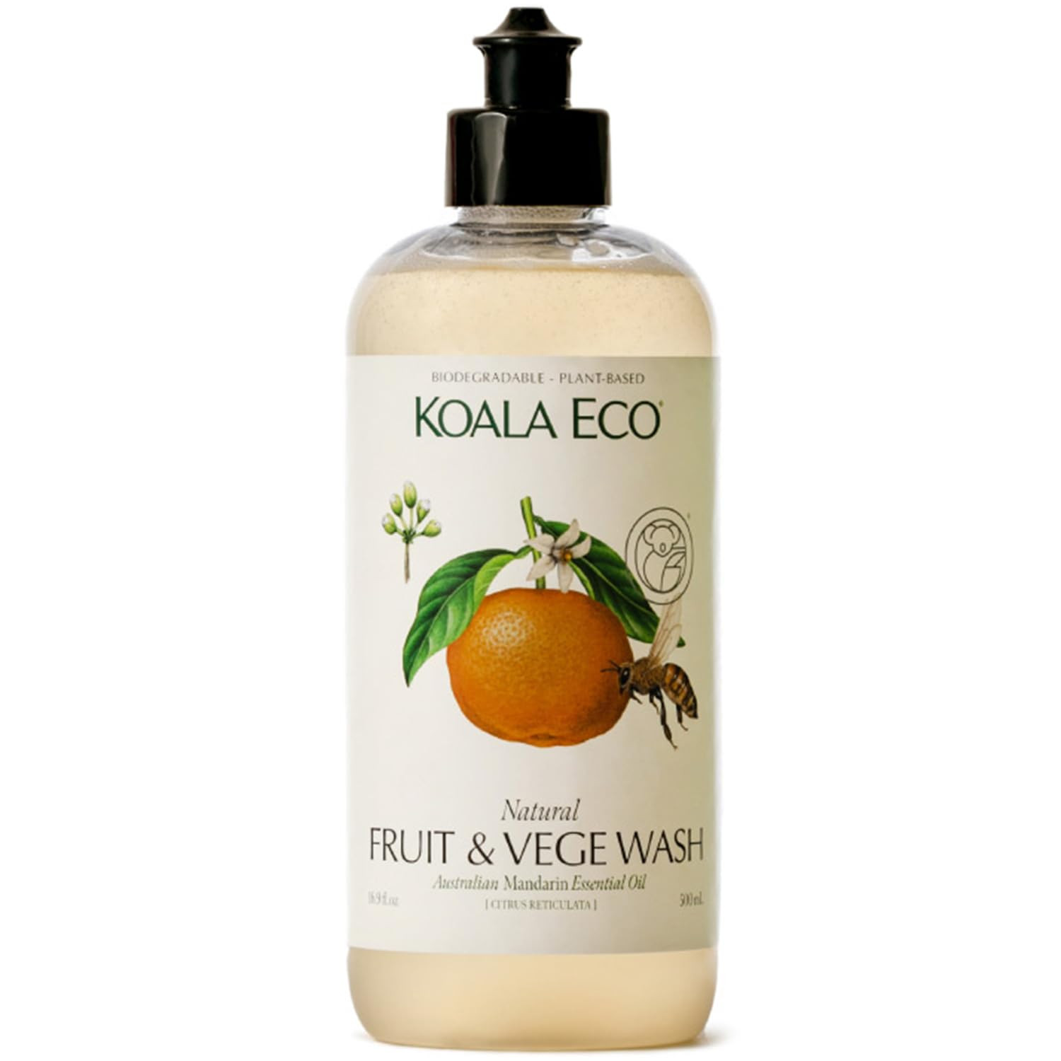 Koala Eco Fruit & Vegetable Wash - with Australian Mandarin Essential Oil - 16oz | Amazon (US)