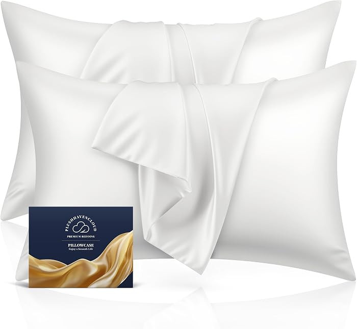 Cooling Pillowcases for Hair and Skin, Softer Than Silk & Satin Pillowcases with Hidden Zipper, B... | Amazon (US)